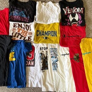 Champion Kids Tee - Yellow with Blue Logo